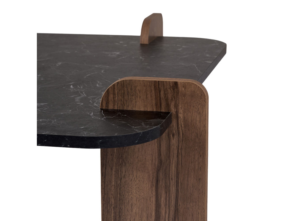 Couchtisch aus Holz "Marais" - 90 x 90 x 35 cm - Schwarz