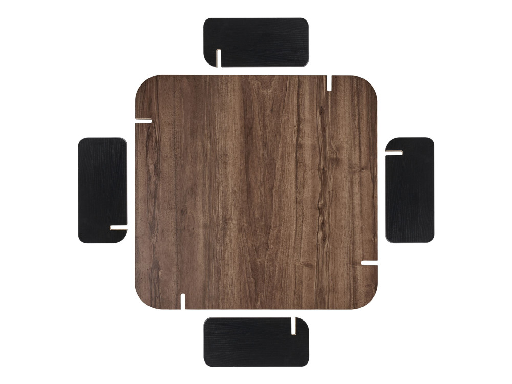 Couchtisch aus Holz "Marais" - 90 x 90 x 35 cm - Braun