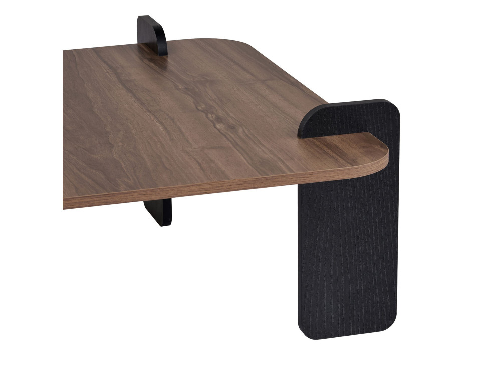 Couchtisch aus Holz "Marais" - 90 x 90 x 35 cm - Braun