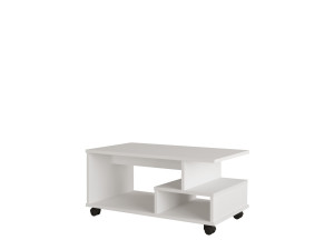 Couchtisch aus Holz "MIN9" - 90 x 51 x 42 cm - Weiß