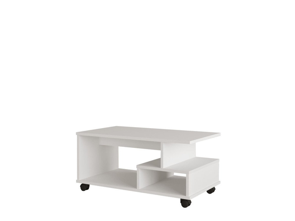 Couchtisch aus Holz "MIN9" - 90 x 51 x 42 cm - Weiß