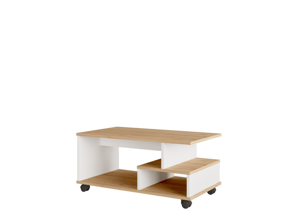 Couchtisch aus Holz "MIN9" - 90 x 51 x 42 cm - Weiß