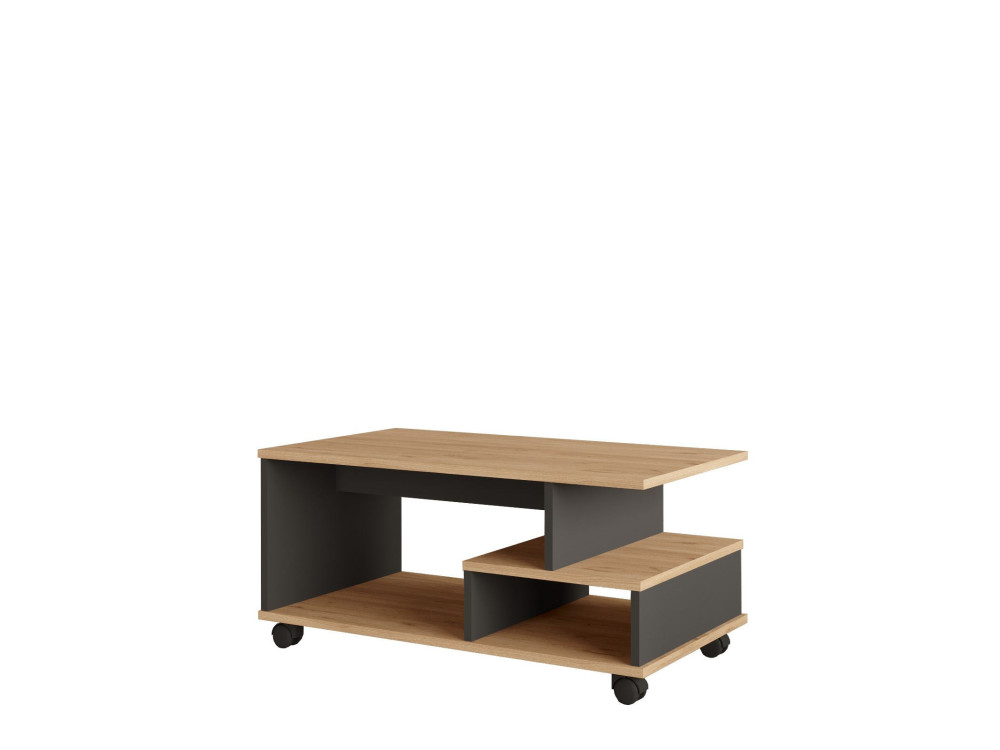 Couchtisch aus Holz "MIN9" - 90 x 51 x 42 cm - Anthrazitgrau