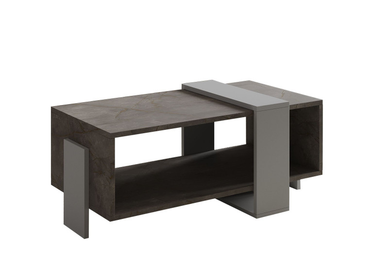 Couchtisch aus Holz "Meleni" - 90 x 49 x 40 cm - Grau