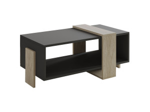 Couchtisch aus Holz "Meleni" - 90 x 49 x 40 cm - Anthrazitgrau