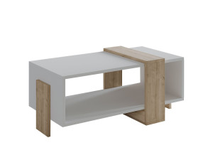 Couchtisch aus Holz "Meleni" - 90 x 49 x 40 cm - Weiß