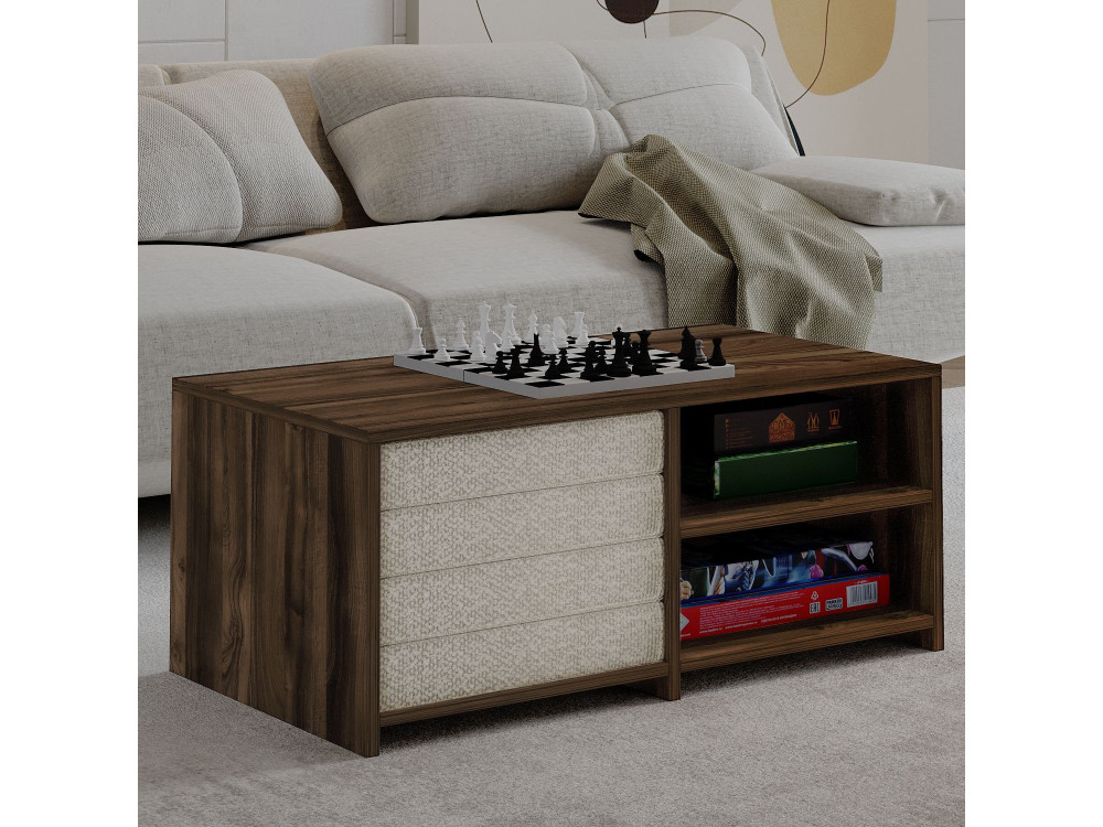 Couchtisch aus Holz "Gord" - 90 x 45 x 44 cm - Braun