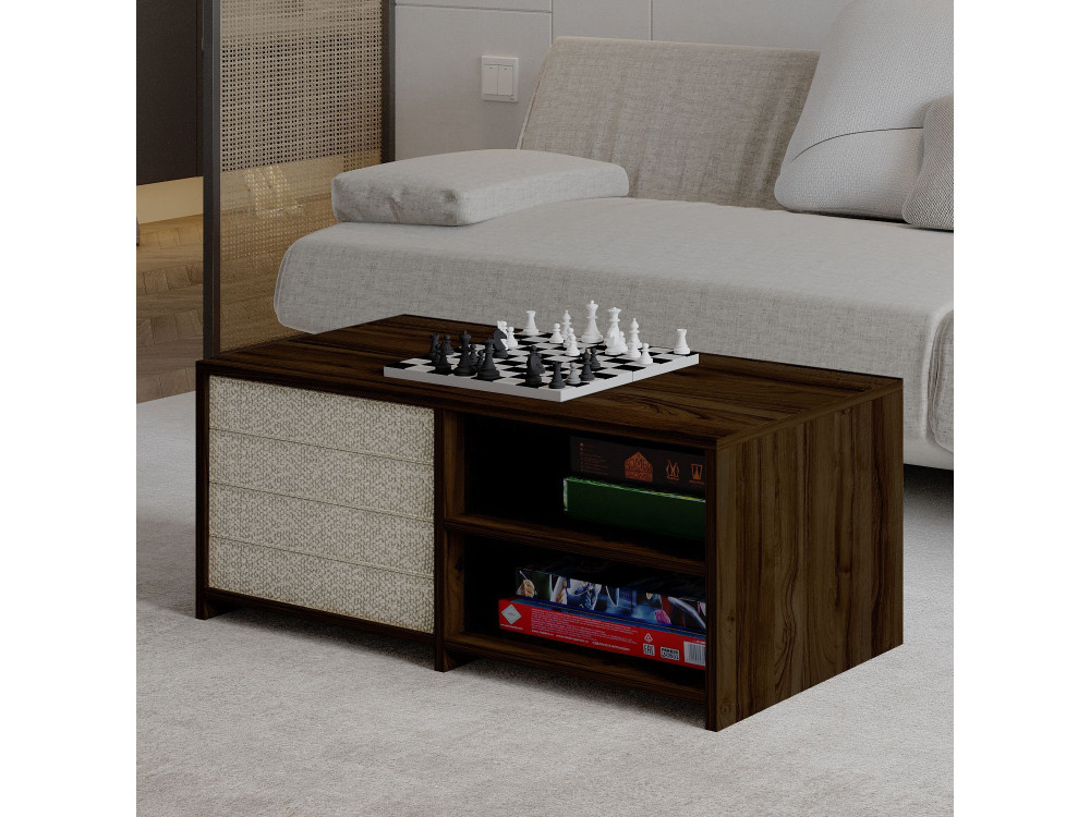 Couchtisch aus Holz "Gord" - 90 x 45 x 44 cm - Braun