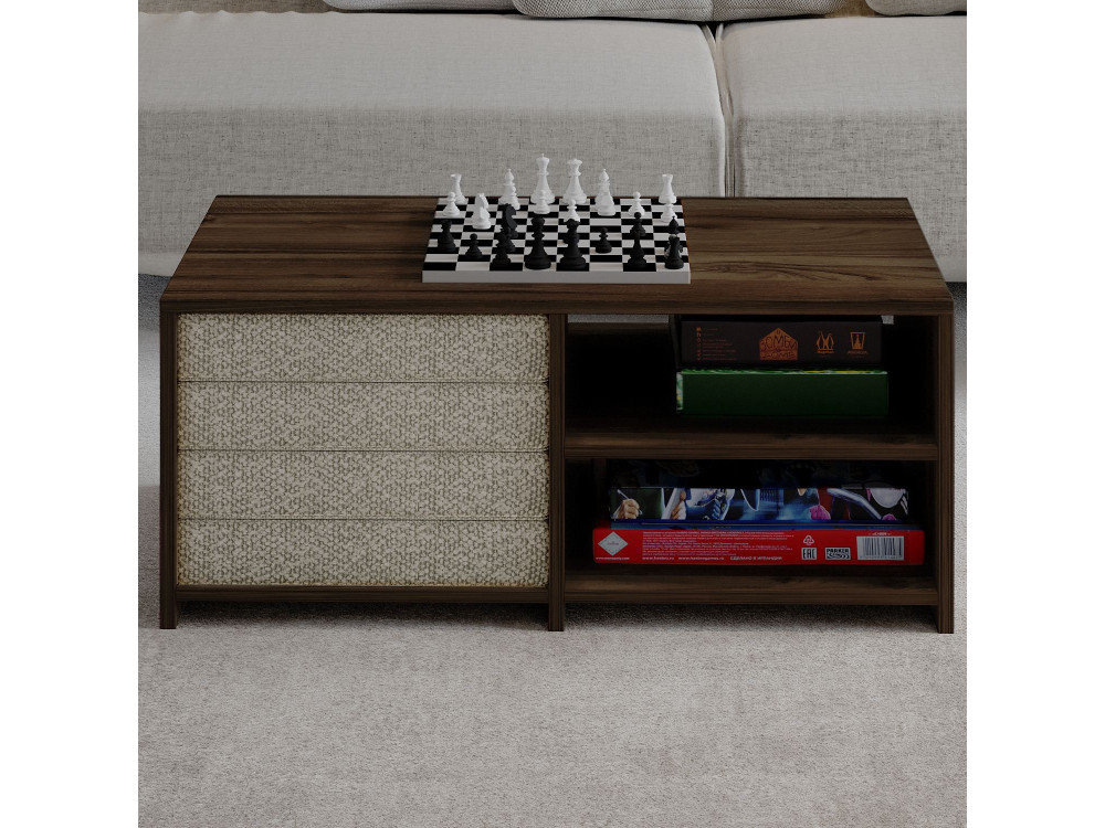 Couchtisch aus Holz "Gord" - 90 x 45 x 44 cm - Braun