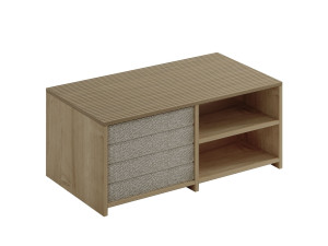 Couchtisch aus Holz "Gord" - 90 x 45 x 44 cm - Beige