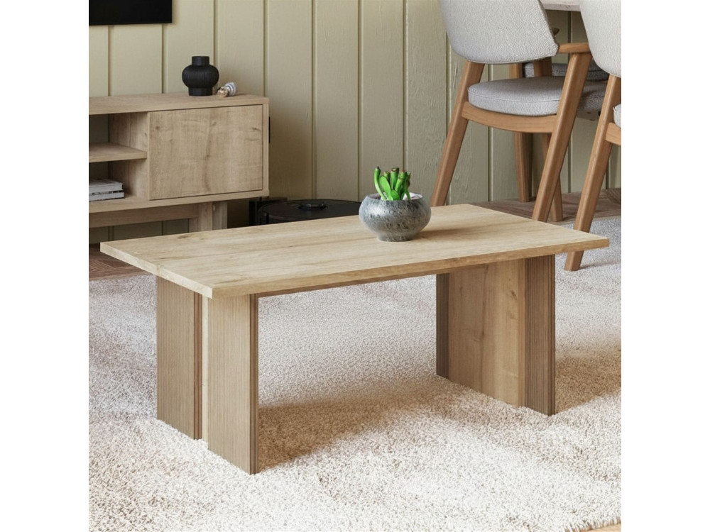 Couchtisch aus Holz "Ravello" - 90 x 50 x 40 cm - Beige