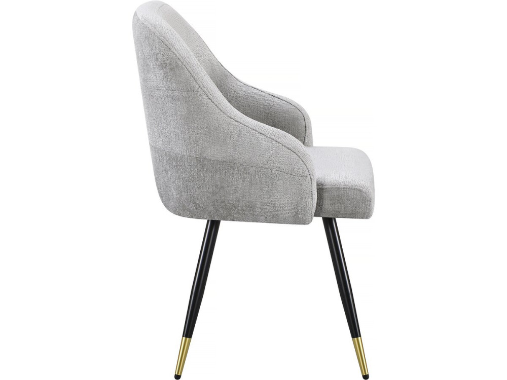 Set mit 2 Stoffstühlen „Harmony“ – 54 x 57 x 90 cm – Hellgrau