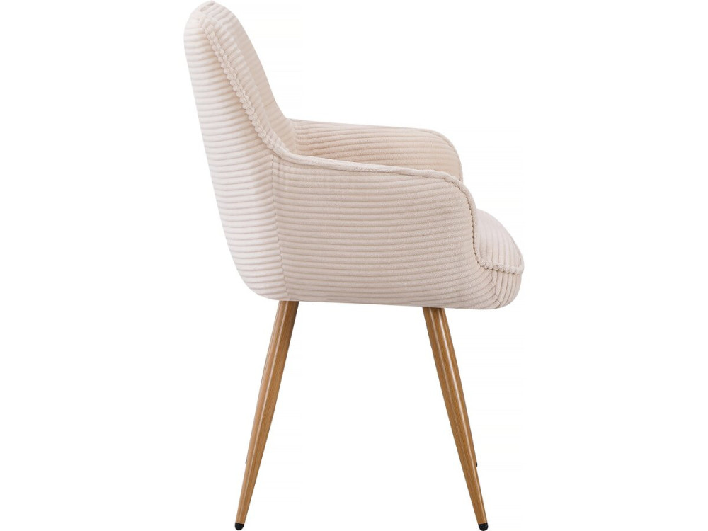 Set mit 2 Cordstühlen „Mayra“ – 60 x 56 x 88 cm – Beige