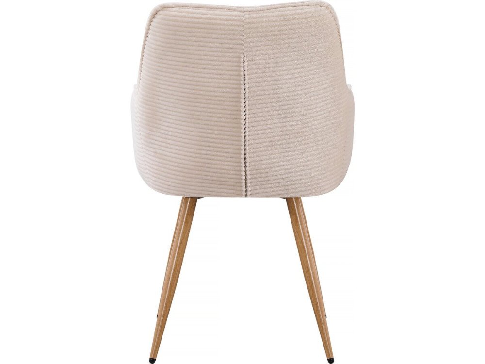 Set mit 2 Cordstühlen „Mayra“ – 60 x 56 x 88 cm – Beige