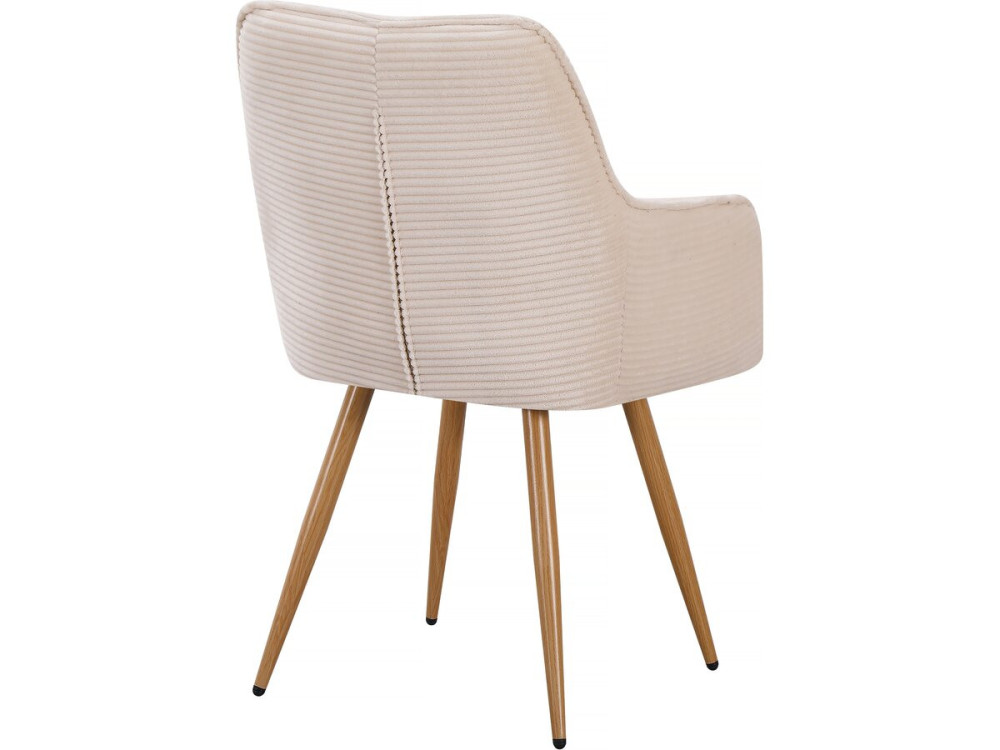Set mit 2 Cordstühlen „Mayra“ – 60 x 56 x 88 cm – Beige
