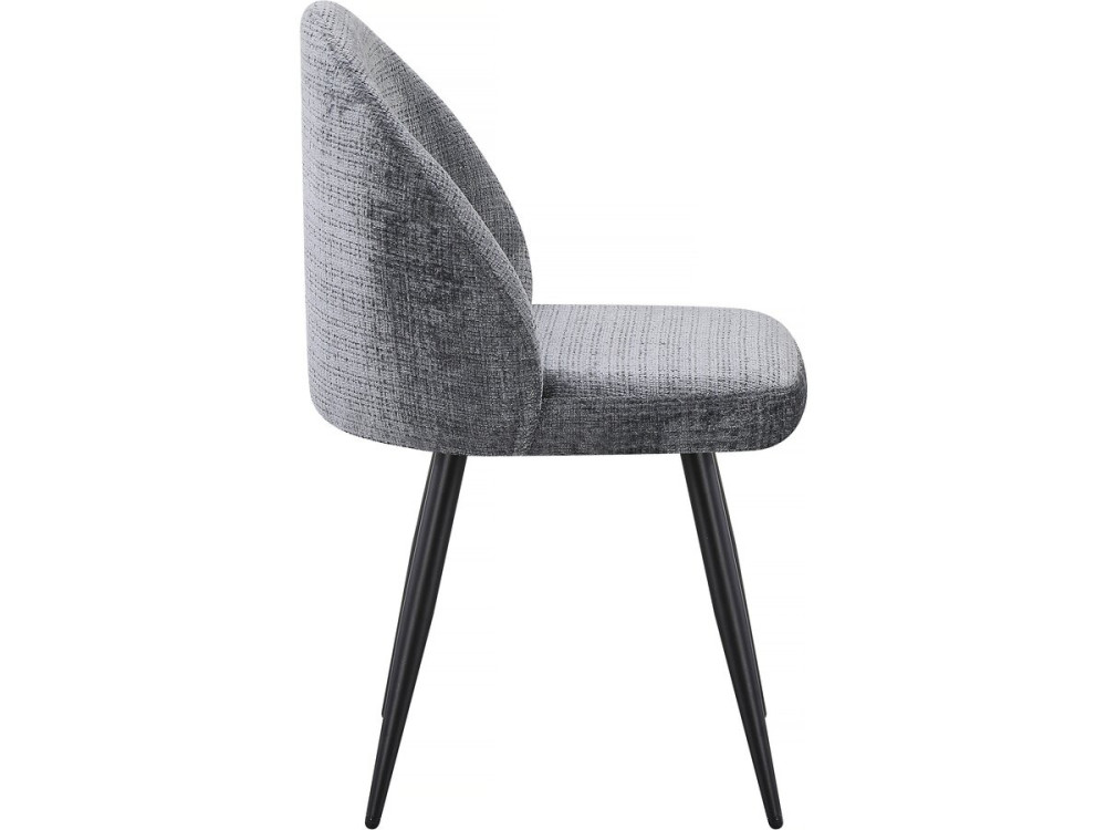 Set mit 2 Stoffstühlen „Samuel“ – 53 x 51 x 82 cm – Grau