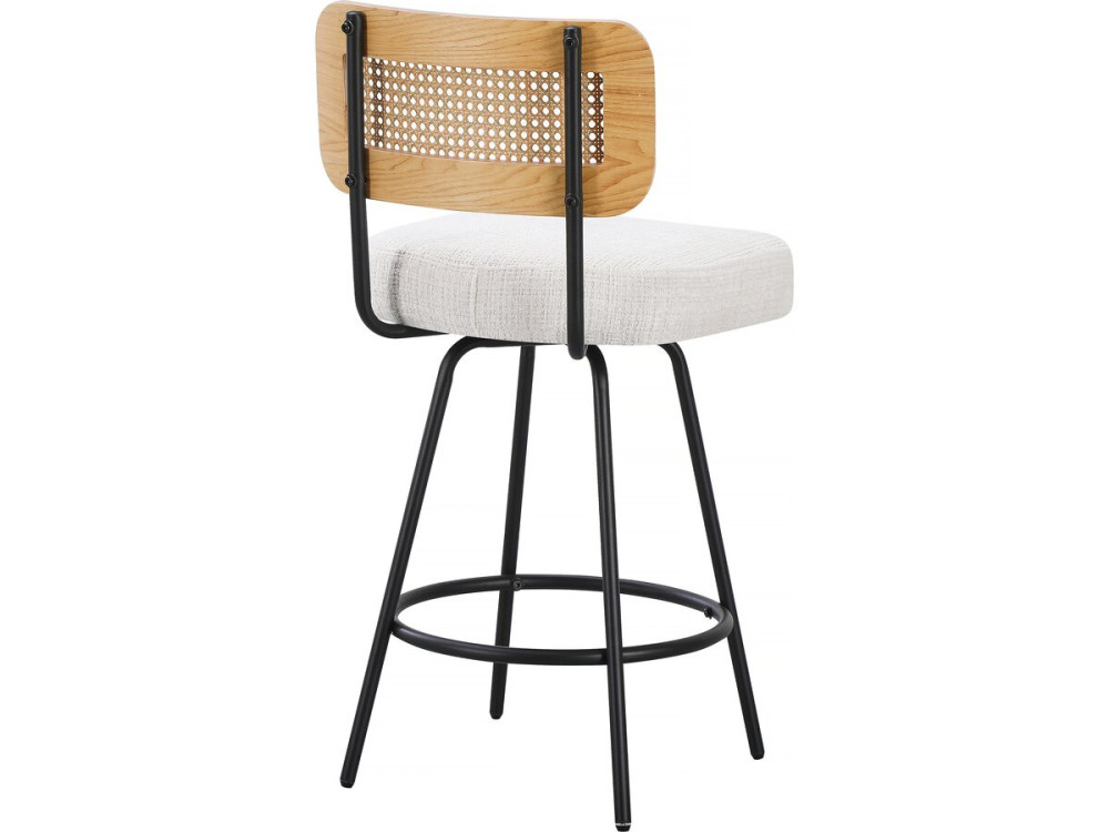 Set mit 2 Stoffhochstühlen „Wilfried“ – 51 x 44 x 95 cm – Beige