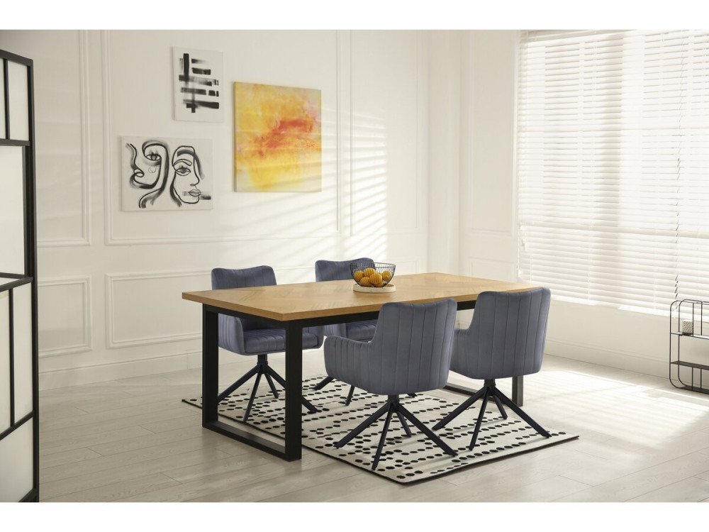 Set mit 2 Stoffstühlen „Pharell“ – 60 x 61 x 91 cm – Grau