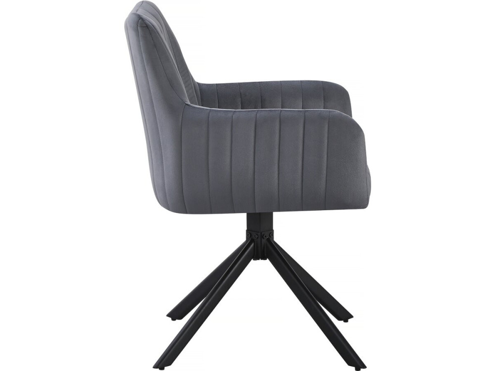 Set mit 2 Stoffstühlen „Pharell“ – 60 x 61 x 91 cm – Grau