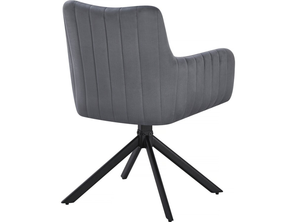 Set mit 2 Stoffstühlen „Pharell“ – 60 x 61 x 91 cm – Grau