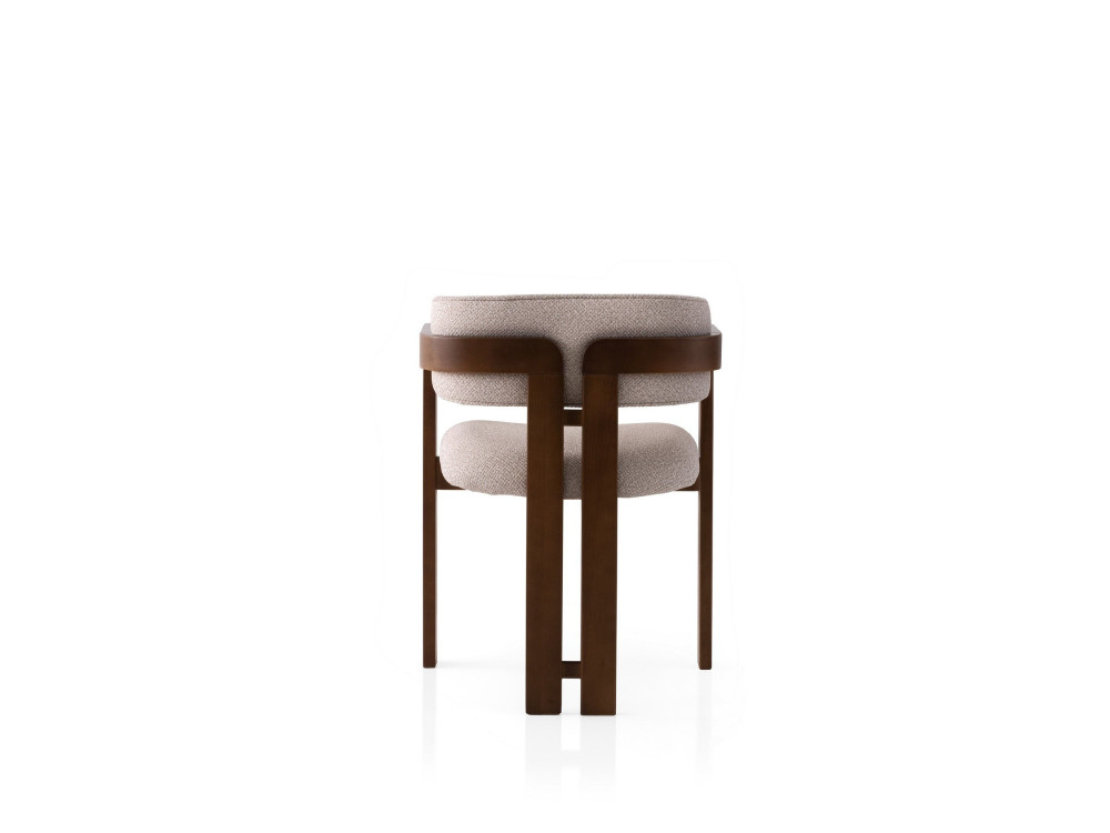 Holzstuhl „Cozy” – 44 x 57 x 76 cm – Nussbaumcreme