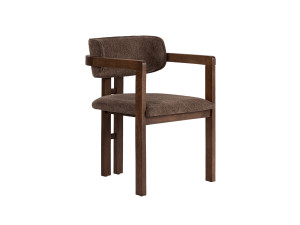 Holzstuhl "Toscana" - 54 x 54 x 76 cm - Braun / Walnuss dunkel