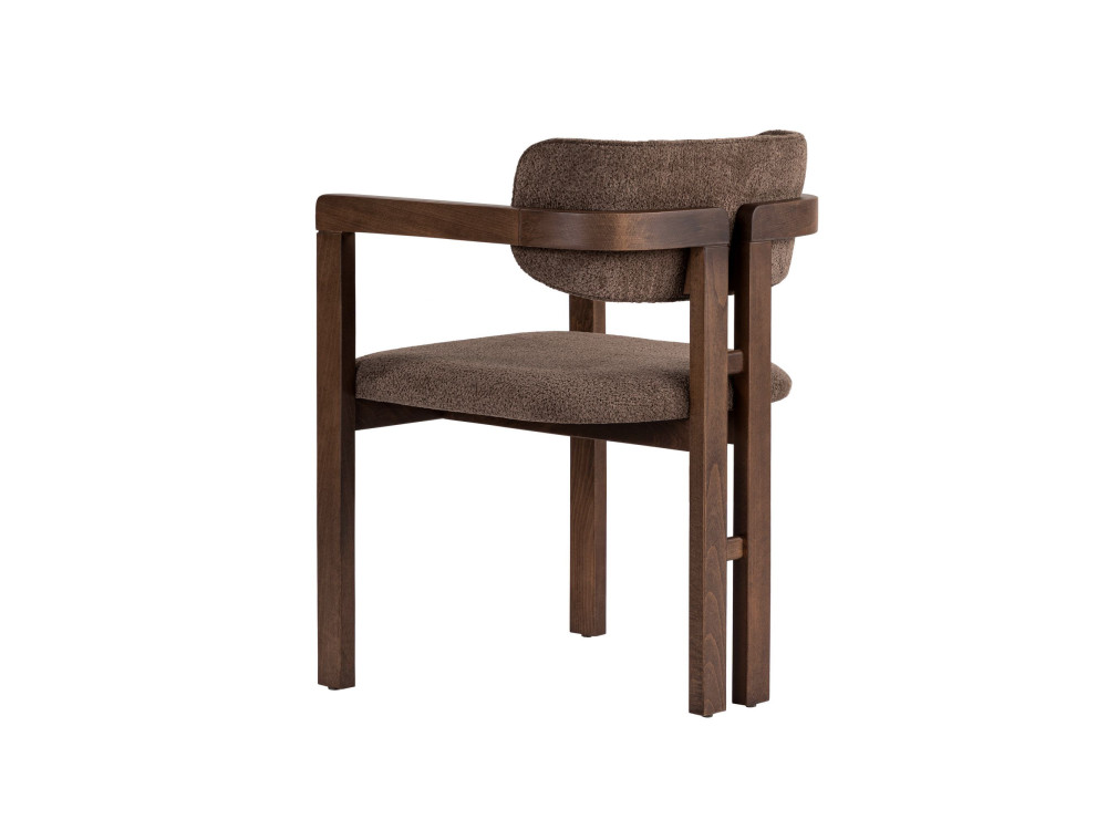 Holzstuhl "Toscana" - 54 x 54 x 76 cm - Braun / Walnuss dunkel