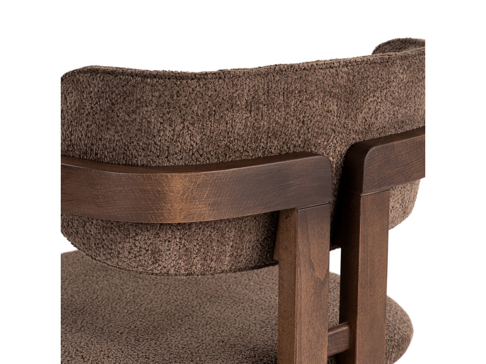 Holzstuhl "Toscana" - 54 x 54 x 76 cm - Braun / Walnuss dunkel