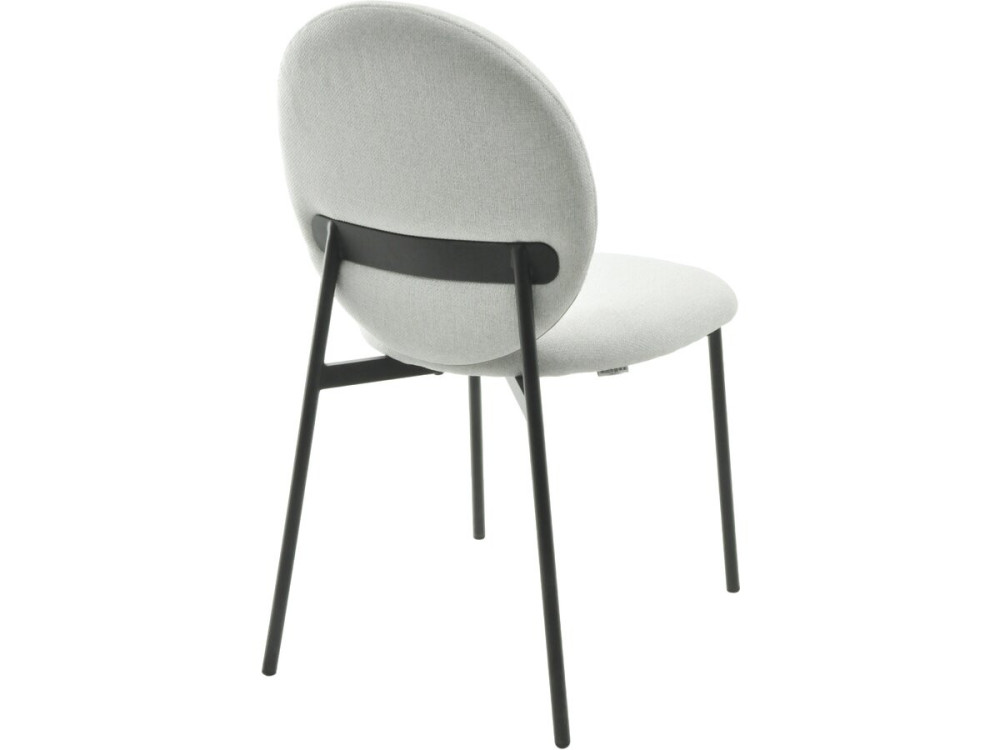 2er-Set Metall-Esszimmerstühle "Perla" - Hellgrau