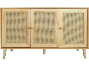Anrichte mit Rohrgeflecht "Neuille" - 120 x 40 x 71,5 cm - Beige