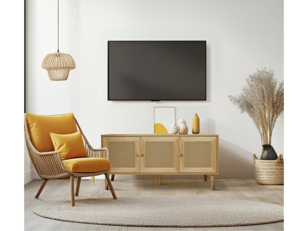 Anrichte mit Rohrgeflecht "Neuille" - 120 x 40 x 71,5 cm - Beige