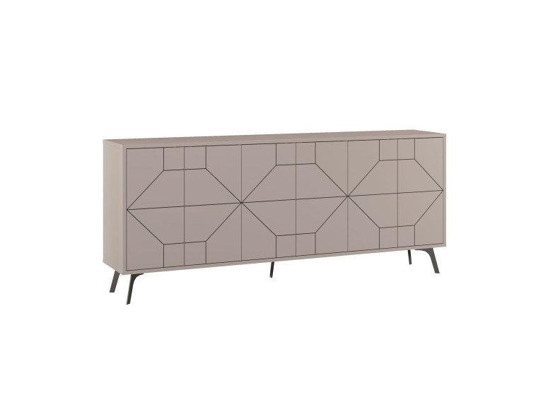 Holzanrichte "Dune" - 184 x 35 x 77 cm - Helles Mokka