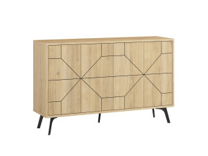 Anrichte aus Holz "Dune" - 123 x 35 x 62 cm - Beige