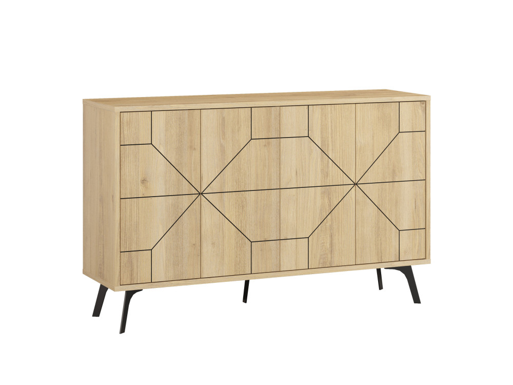Anrichte aus Holz "Dune" - 123 x 35 x 62 cm - Beige