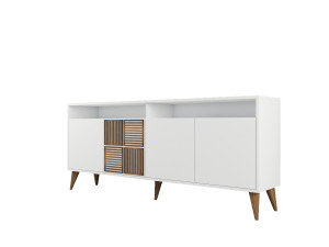 Holzkonsole "Milan" - 180 x 35 x 78 cm - Weiß