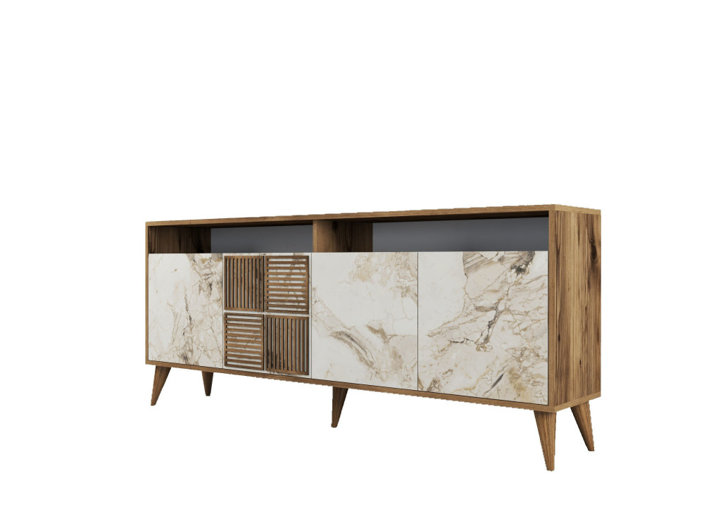Holzkonsole "Milan" 180 x 35 x 78 cm - Walnussholz
