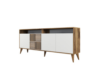 Holzbuffet "Milan" - 180 x 35 x 78 cm - Weiß