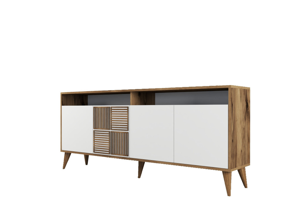 Holzbuffet "Milan" - 180 x 35 x 78 cm - Weiß