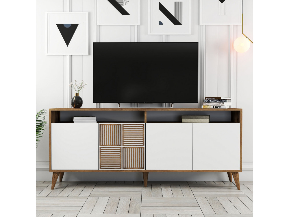 Holzbuffet "Milan" - 180 x 35 x 78 cm - Weiß