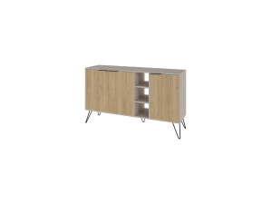 Anrichte aus Holz "Clara" - 142 x 36 x 83 cm - Sandstein