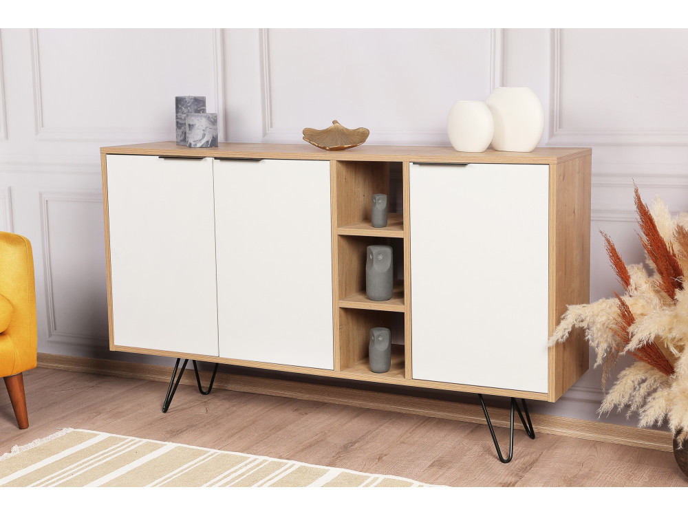 Holzkonsole "Clara" 142 x 35,6 x 83 cm - Eiche