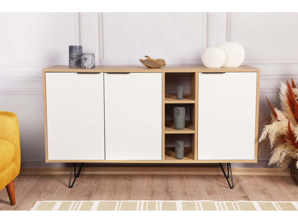 Holzkonsole "Clara" 142 x 35,6 x 83 cm - Eiche