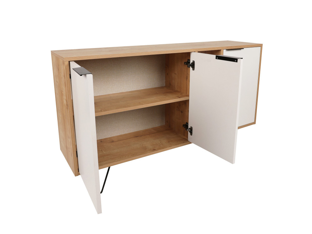 Holzkonsole "Clara" 142 x 35,6 x 83 cm - Eiche