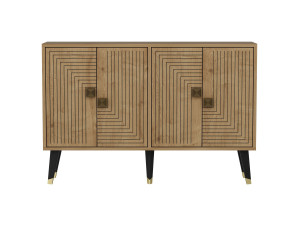 Holzanrichte "Ahart" - 120 x 30 x 80 cm - Eiche Saphir Gold