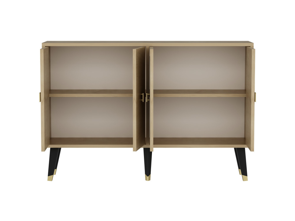 Holzanrichte "Ahart" - 120 x 30 x 80 cm - Eiche Saphir Gold