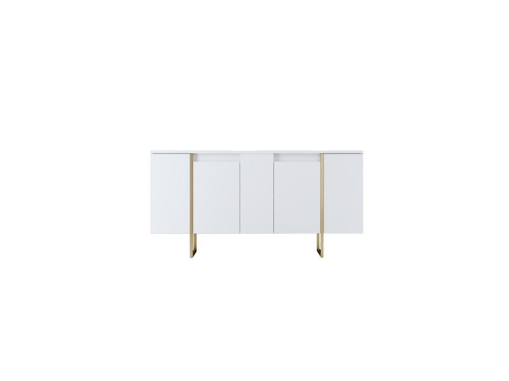 Sideboard aus Holz „Luxe“ – 160 x 35 x 80 cm – Weißgold