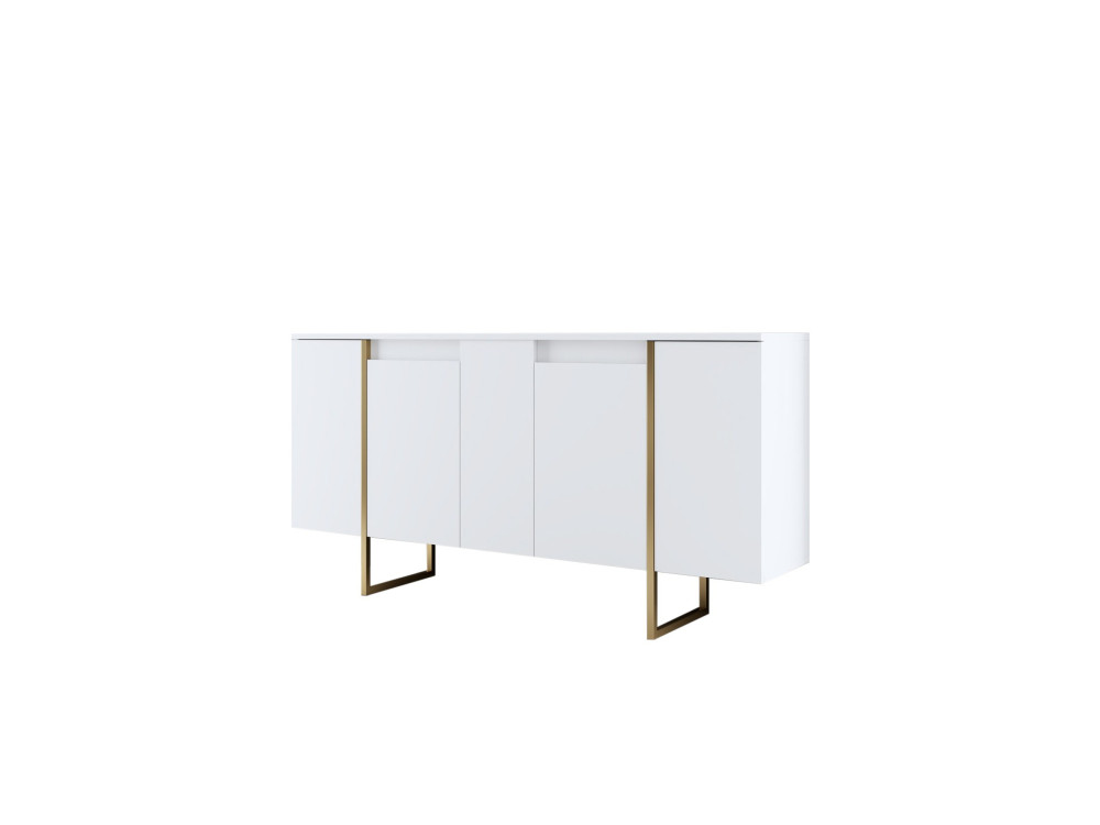 Sideboard aus Holz „Luxe“ – 160 x 35 x 80 cm – Weißgold