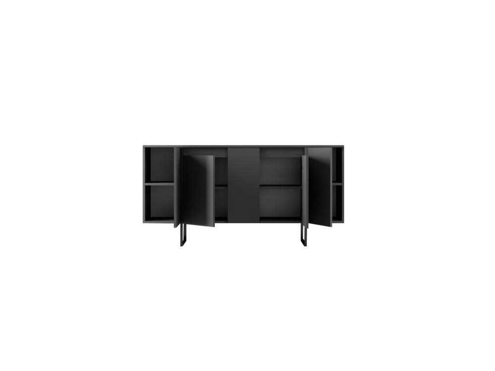 Holzanrichte "Luxe" - 160 x 35 x 80 cm - Anthrazitgrau