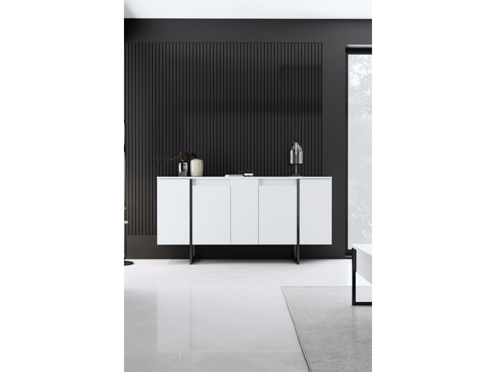 Holzanrichte "Luxe" - 160 x 35 x 80 cm - Weiß