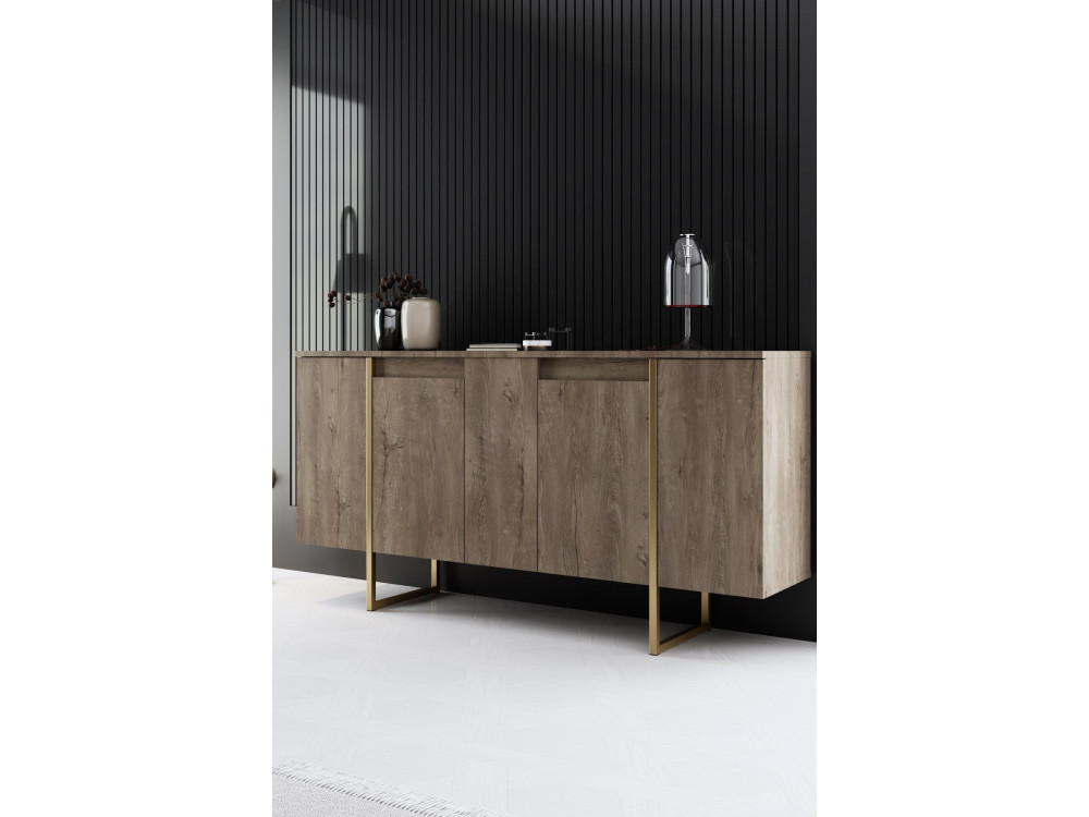 Holzanrichte "Luxe" - 160 x 35 x 80 cm - Braun